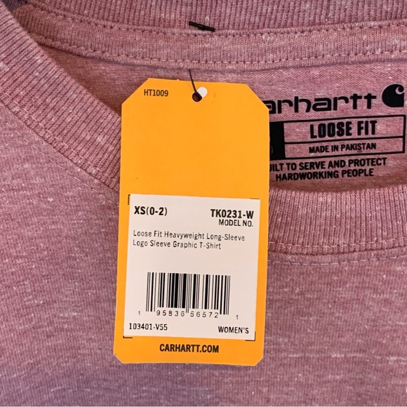 *NWT* Carhartt Long Sleeve Logo Tee Shirt - Picture 8 of 10